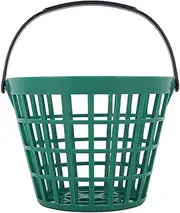 Golf Ball Basket, Golfball Container with Handle Holds Contain 25 Balls Nylon Plastic Golf Bucket Green Holder Stadium Accessories (Holds Up to 50pcs)
