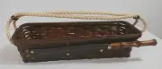Bread Basket with attached Slicing Knife with Bamboo Handle from Japan