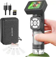 Versatile Handheld Microscope Kit with Adjustable Lights - Ideal for Exploration