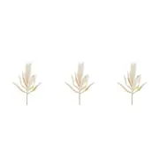 3x Belle Feather Pampas Stem Artificial Fake/Faux Flower Plant Decor 87cm Cream