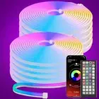 Led Neon Rope Lights 100Ft,RGB Led Strip Lights with App/Remote Control Music...