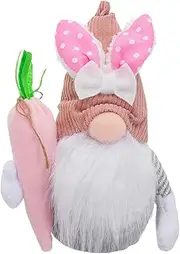 Abaodam Cute Gnome Doll Whimsical Plush Bunny Decoration for Home Adorable Rabbit Gnome Ornament Present for Friends and Family Enhances Festive Atmosphere
