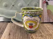 Irish Claddagh Ring Tea Coffee Mug Celtic Knot Design Bone China Round 13 fl oz