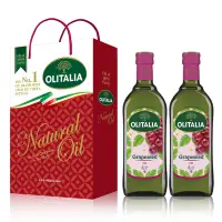 在飛比找Yahoo奇摩購物中心優惠-Olitalia奧利塔葡萄籽油禮盒組(1000mlx2瓶)