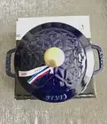 Staub Lily 16cm WaNABE Rare Marmite French Oven Dark Blue 1 1/8Qt Asia Release