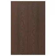 SINARP 2-p door f corner base cabinet set, brown, 25x80 cm