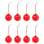 VINTERFINT tree ornament, bauble glass/red, 6 cm
