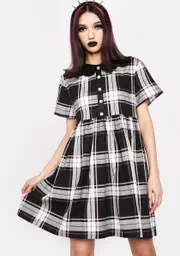 [Black Friday] Nancy Pink Tartan Dress