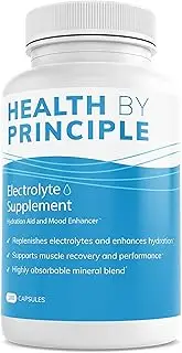 Health By Principle Electrolyte Supplement – for Hydration Support, Neurological Health, and Migraines – Formulated for Women & Men – Vegan, USDA Organic, Non-GMO, Pure – 100 Veggie Capsules