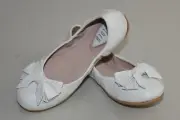 NEW Bloch Girls Kids Flats AYVA White Bow Shoes 31 12