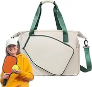 Pickle Ball Bags Men,Pickle Ball Paddle Bag | with Bottle Pocket Shoe Compartment Waterproof Spacious Handle Pouch for Racket Court Badminton Family Travel Gym Workout