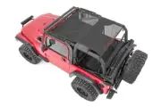 Rough Country Extended Mesh Bikini Top-Black, for 92-06 Wrangler YJ/TJ; 85106