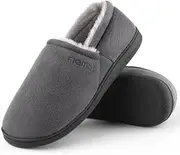 [riemot] Men's Cozy Slippers Memory Foam Closed Back Warm House Shoes Comfortable Lightweight Indoor Outdoor Loafer Slippers