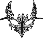 Bonnie Z. Leonardo Halloween Hardened Black Lace Mask Masquerade Masks for Women