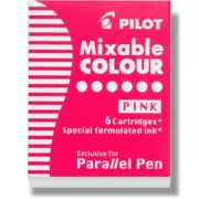 Pilot Parallel Pen Calligraphy Pen Ink Refill Cartridge, Pink, 2 Packs of 6