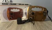 Hand Crack Solar Power Emergency Radio Lantern Light Rechargeable Battery VTG