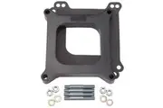 Edelbrock Carby Spacer 1" Open Insulator Black Phenolic Square Bore ED8710