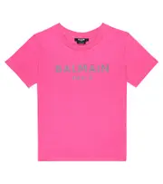 [Balmain Kids] Balmain Kids Logo cotton jersey T-shirt Y 12 pink