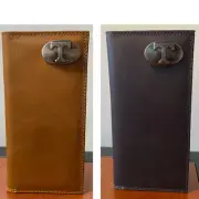 ZEP-PRO Tennessee Volunteers College Tan/Gray Leather Bifold Long Roper Wallet