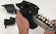 Soda Gun Holder SodaLock. Soda Guns NEVER FALL and drip capture is easy to clean.