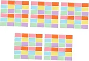 LALAFINA 5sets Efficient Double-Sided Index Cards Small Note Pad Flash Cards for Studying School Organization 300pcs*5