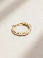 [MARIA TASH] MARIA TASH - Eternity 9.5mm 18-karat Gold Diamond Hoop Earring - One size One size Gold