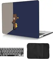 Laptop Cover Compatible with New MacBook Pro 16 inch 2021 2023 Release A2485 A2780 M1 M2 with Liquid Retina XDR Display and Touch ID, Hard Shell Protective Case & Keyboard Cover & Bag, Bear