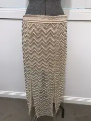 New Asos design pearl bead sequin midi skirt sheer mesh UK 14 EU 42 Taylor Swift