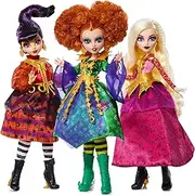 [Monster High] Skullector Hocus Pocus Dolls – Winifred, Mary, Sarah, and Binx Collectible Set with Articulated Figures, Witchy Dresses, Accessories, and Display-Ready Packaging
