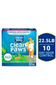 Fresh Step Clean Paws Litter with Febreze and Gain, Clumping Cat Litter, 22.5 lb