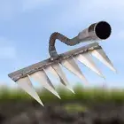 Garden Rake Sharp Metal Harrow Weed Remover Loose Soil Weeder Agricultural Tools