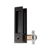Delf Trade Matt Black Rectangular Cavity Sliding Door Lock