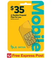 FREE EXPRESS POST $35 Optus Pre-Paid Sim Cards 4G/5G ENABLED