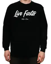 Killer Speed Co. | Live Faster Crewneck - Black | Podium Supply Co.