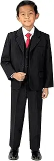 [Spring Notion] Big Boys' Pinstripe Suit Set Black