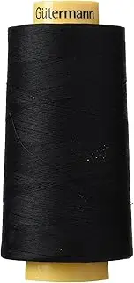 Gutermann Natural Cotton Thread Solids, 3281-Yard, Black