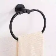No Drilling Self-adhesive Black Towel Bar Holder Robe Hook Toilet Paper Rack Bru
