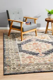 Rug Culture Ecru Multi Vintage Look Aztec Rug