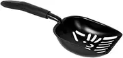 ERINGOGO 1PC Metal Cat Litter Filter Shovel Pet Cleaning Tool with Draining Black Easy to Space Saving Design for Kitten Litter Cleanup