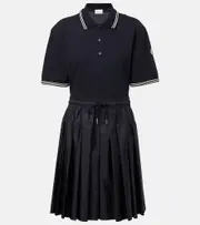 [Moncler] Moncler Technical cotton polo dress UK 10 blue