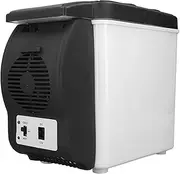 Kufoo Mini Car Refrigerator, 12 Volt Portable 6L Fridge, Multifunctional Thermoelectric Cooler and Warmer, Low Noise, Food Grade Material, Hot and Cold Switch