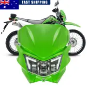 Green Mask LED Headlight Hi/Lo Lamp For Kawasaki KLR KLX 125 140 250 300 450 650