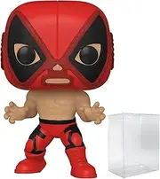 POP Marvel: Luchadores - El Chimichanga De La Muerte Deadpool Funko Vinyl Figure (Bundled with Compatible Box Protector Case), Multicolor, 3.75 inches