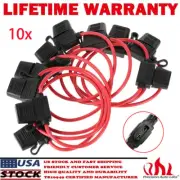 Inline Fuse Holder to Accept 12V 30A Small Blade Fuses Splash Proof Car 18AWG US