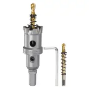 Carbide Hole Saw Set 25mm (1") Metal Cutter with 2pcs Center Drill Bits