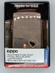 Zippo Heart Rose Color Design 49811 "Double Torch" refillable Butane Lighter