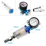 Air Regulator Gauge Spray Gun Air Pressure Paint Gun Water Filter Separator 1/4"