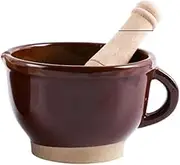 13cm,Bafnsiji Earthenware Masher, Mortar and Pestle Set, Garlic Smasher, Kitchen Garlic Masher, Earthenware Garlic Masher, Hand Grinder, Garlic Press