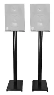 Rockville 37” Black Steel Studio Monitor Speaker Stands For Rockville APM5B