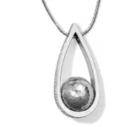 Brighton Chara Ellipse Spin Ball Teardrop Crystal Necklace